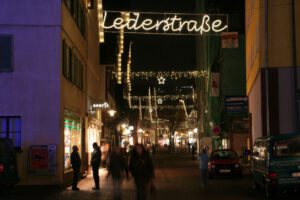 Weihnachtsbeleuchtung von Essert-Illuminationen mit LED-Lichtschlauch als Schriftzug in Calw