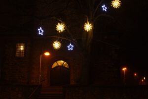 Weihnachtsbeleuchtung von Essert-Illuminationen mit LED-Lichtschlauch und LED-Lichterketten als Baumbeleuchtung in Flörsheim