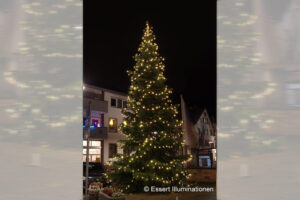 Weihnachtsbeleuchtung von Essert-Illuminationen mit LED-Lichterketten als Baumbeleuchtung in Klingenberg