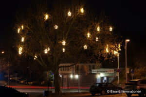 Weihnachtsbeleuchtung von Essert-Illuminationen mit LED-Lichtschlauch als Baumbeleuchtung in Klingenberg