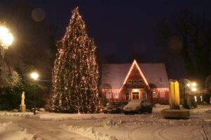 Weihnachtsbeleuchtung von Essert-Illuminationen mit LED-Lichterketten als Baumbeleuchtung in Lindern