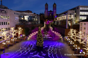 Weihnachtsbeleuchtung von Essert-Illuminationen mit LED-Lichterketten als Baumbeleuchtung in Pirmasens