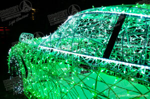Weihnachtsbeleuchtung von Essert-Illuminationen mit 3D BMW in Dingolfing