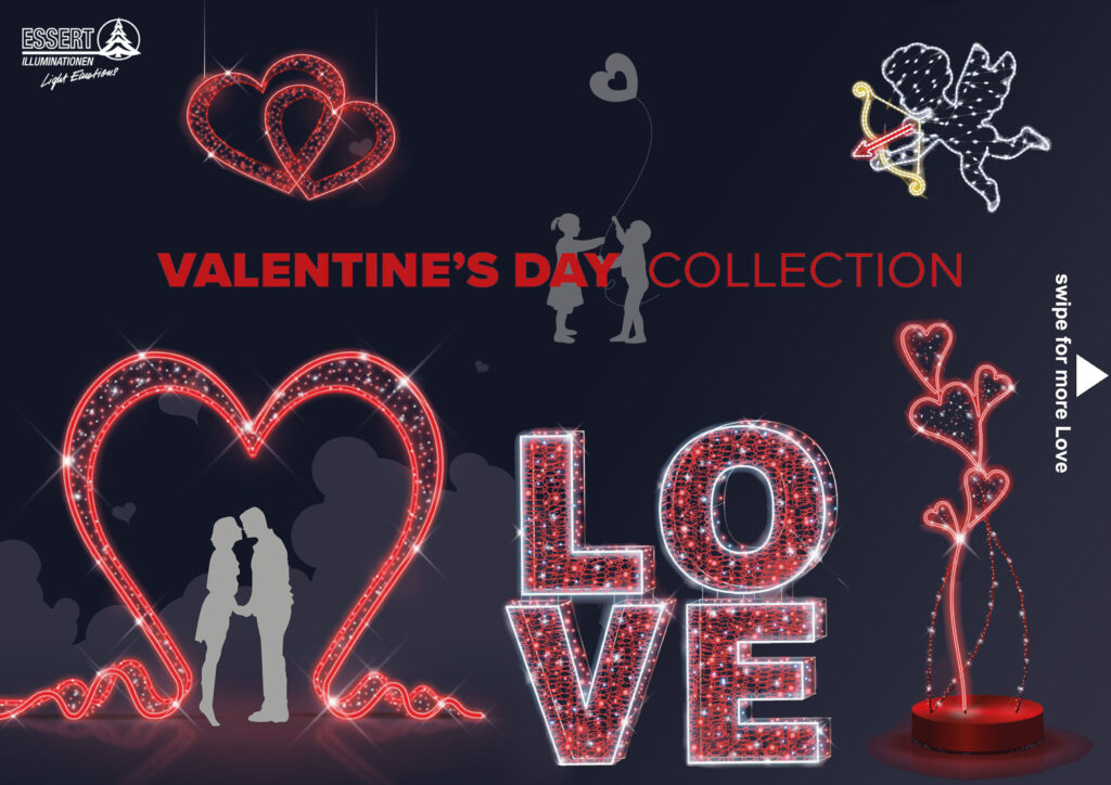 Valentinstag Dekoration von Essert-Illuminationen